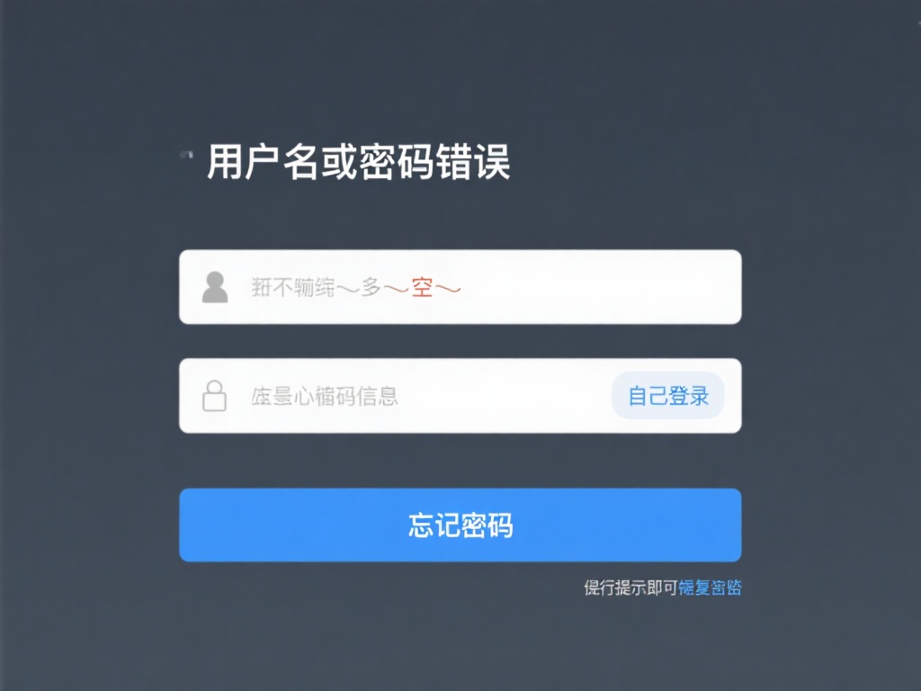 不少用户在登录时会遇到“用户名或密码错误”的提示。
